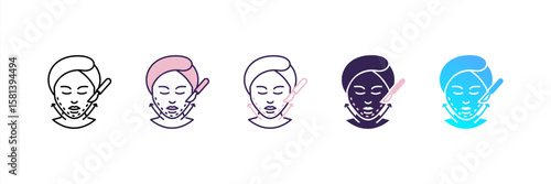 Facelift icon set multiple style collection
