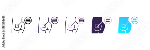 Skin Grafting icon set multiple style collection