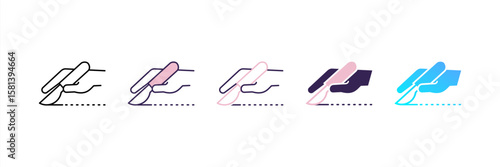 Surgery icon set multiple style collection