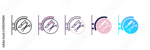 Plastic Surgery icon set multiple style collection