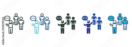 Sociability Icon Set Multiple Style Of