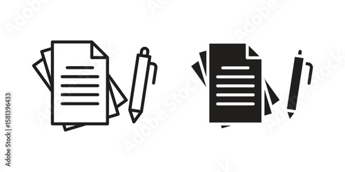 Wills and trusts icon design element. Editable stroke. Vector