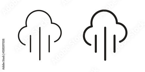 Steam icon design element. Editable stroke. Vector