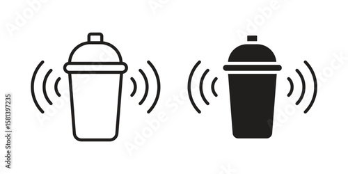 Shaker icon design element. Editable stroke. Vector