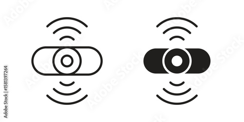 Sensor icon design element. Editable stroke. Vector