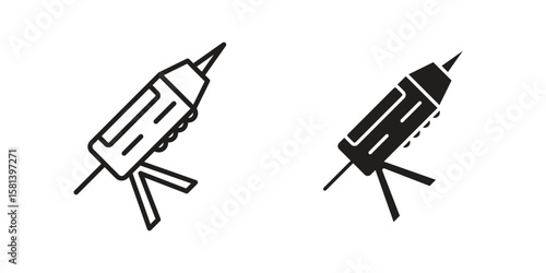Sealants gun icon design element. Editable stroke. Vector
