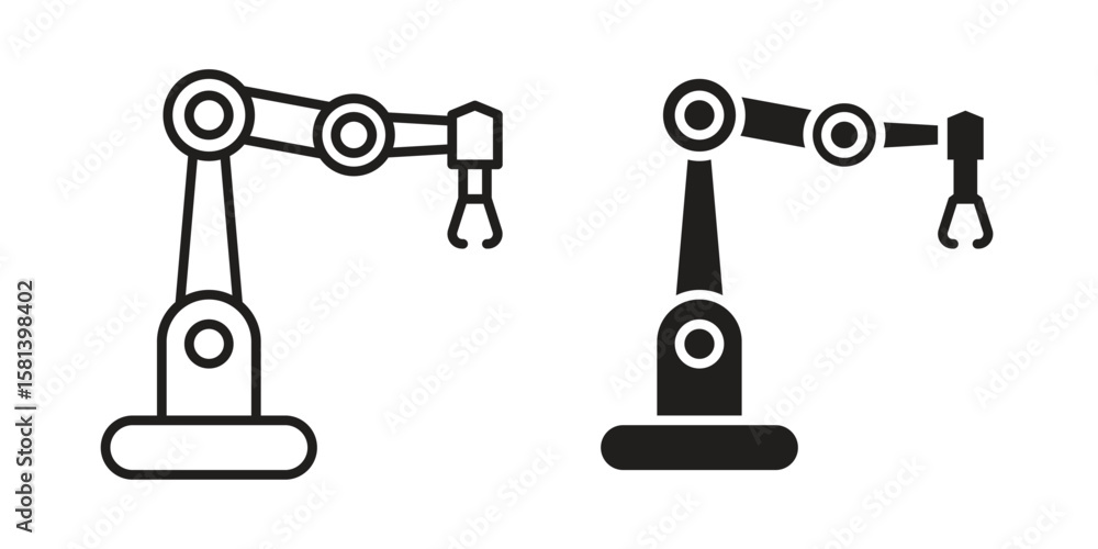 Industrial robot icon design element. Editable stroke. Vector Industrial robot icon design element. Editable stroke. Vector