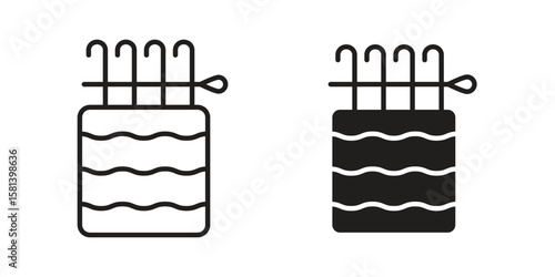 Handloom icon design element. Editable stroke. Vector