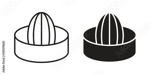 Hand Juicer icon design element. Editable stroke. Vector