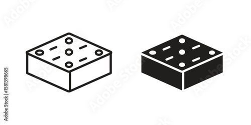 Halva icon design element. Editable stroke. Vector