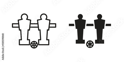 Foosball icon design element. Editable stroke. Vector