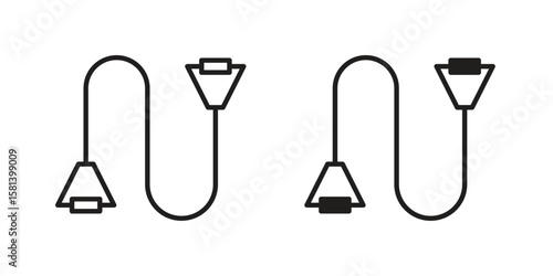 Exercise bands icon design element. Editable stroke. Vector