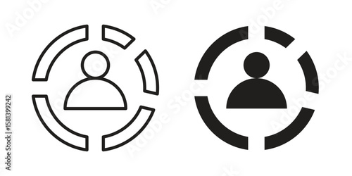 Demographics icon design element. Editable stroke. Vector