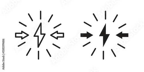 Conflict icon design element. Editable stroke. Vector
