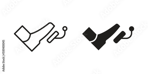 car pedal icon design element. Editable stroke. Vector
