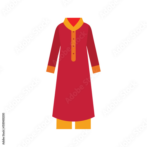 salwar kameez on white background