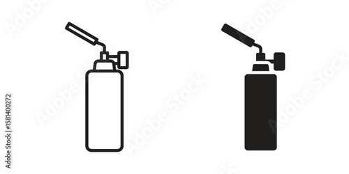 Blowtorch icon design element. Editable stroke. Vector