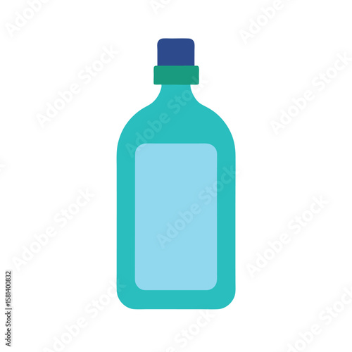 mouthwash on white background