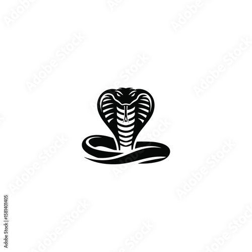Cobra snake logo icon flat vector design