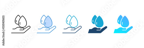 Blood Donation icon set multiple style collection