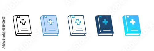 Handbook icon set multiple style collection