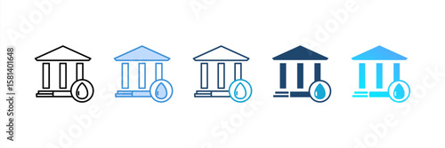 Blood Bank icon set multiple style collection