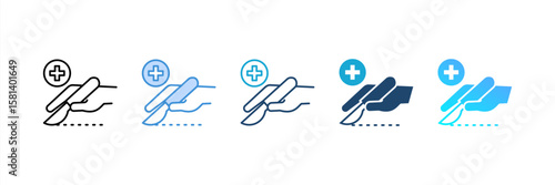 Surgery icon set multiple style collection