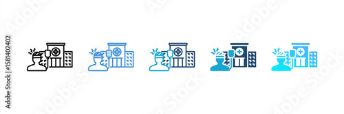 Trauma Center icon set multiple style collection
