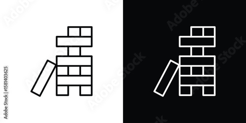 Wooden block icon transparent vector isolated