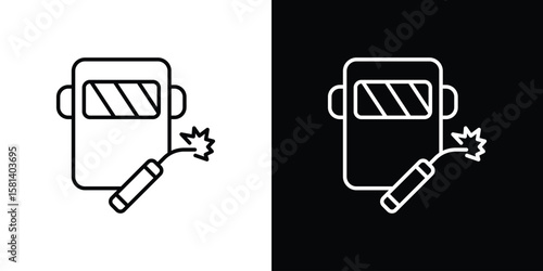 Welding icon transparent vector isolated