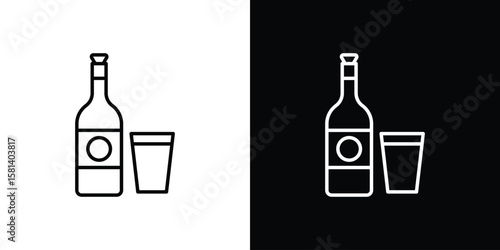 Vodka icon transparent vector isolated