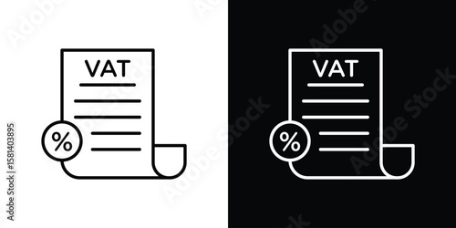 Value added tax VAT icon transparent vector isolated