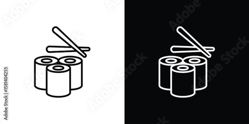 Sushi icon transparent vector isolated