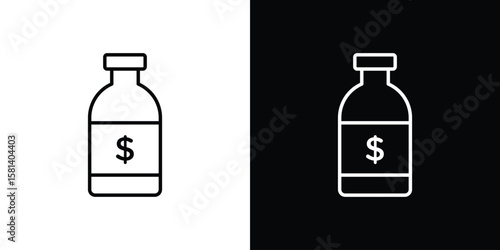 Solvent icon transparent vector isolated