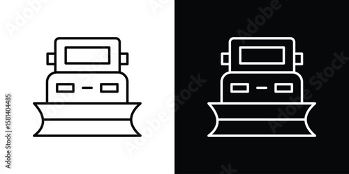 Snowplow icon transparent vector isolated