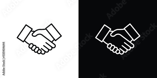 Shake hands icon transparent vector isolated