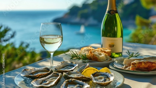 Coastal Luxury: Oysters, White Wine, and a Breathtaking Ocean View