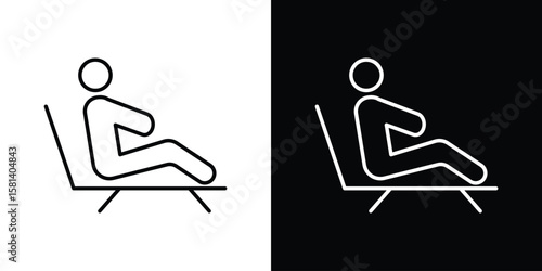 Resting icon transparent vector isolated