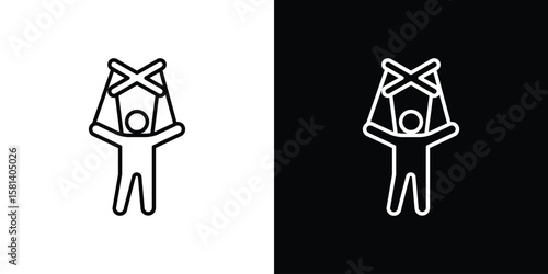 Puppet icon transparent vector isolated