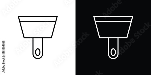 Putty knife icon transparent vector isolated