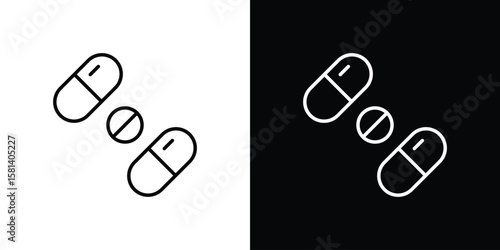 Pills icon transparent vector isolated