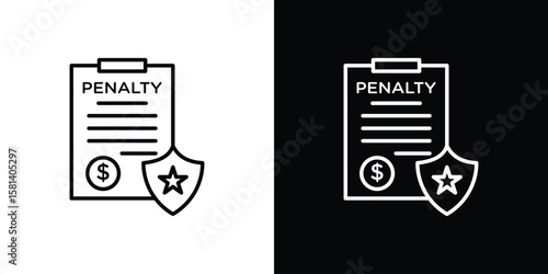 Penalty icon transparent vector isolated