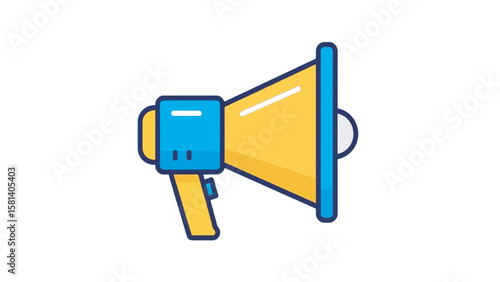 A vibrant illustration of a megaphone, ready to announce a message.