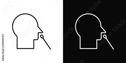 Nasal swab icon transparent vector isolated