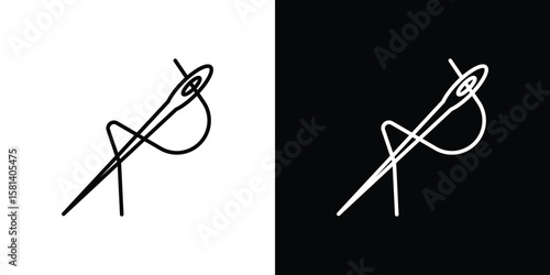 Needle icon transparent vector isolated