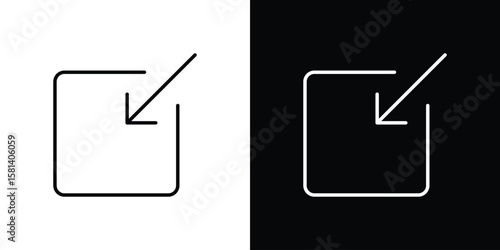 Inside icon transparent vector isolated