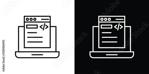 Front end icon transparent vector isolated