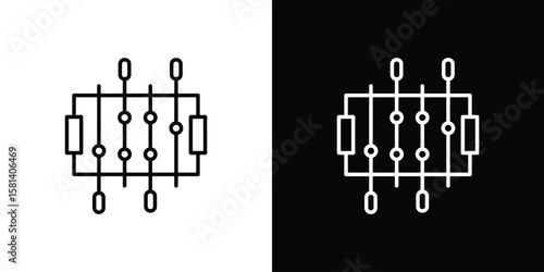 Foosball icon transparent vector isolated