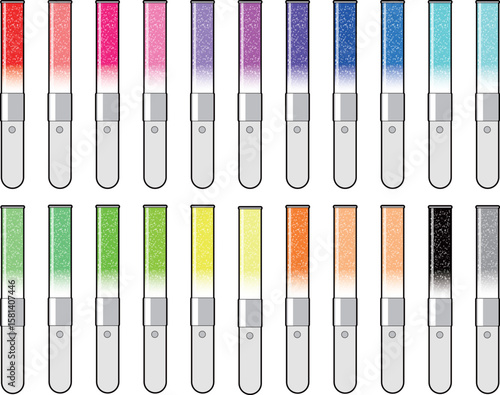 正面から見たサイリウム22本 （シルバー）