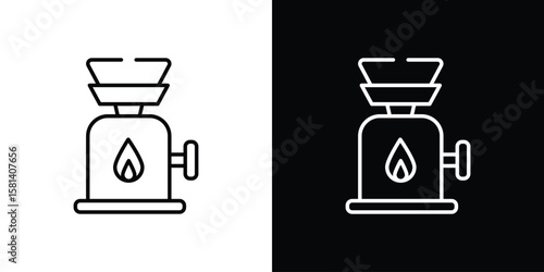Camping gas icon transparent vector isolated